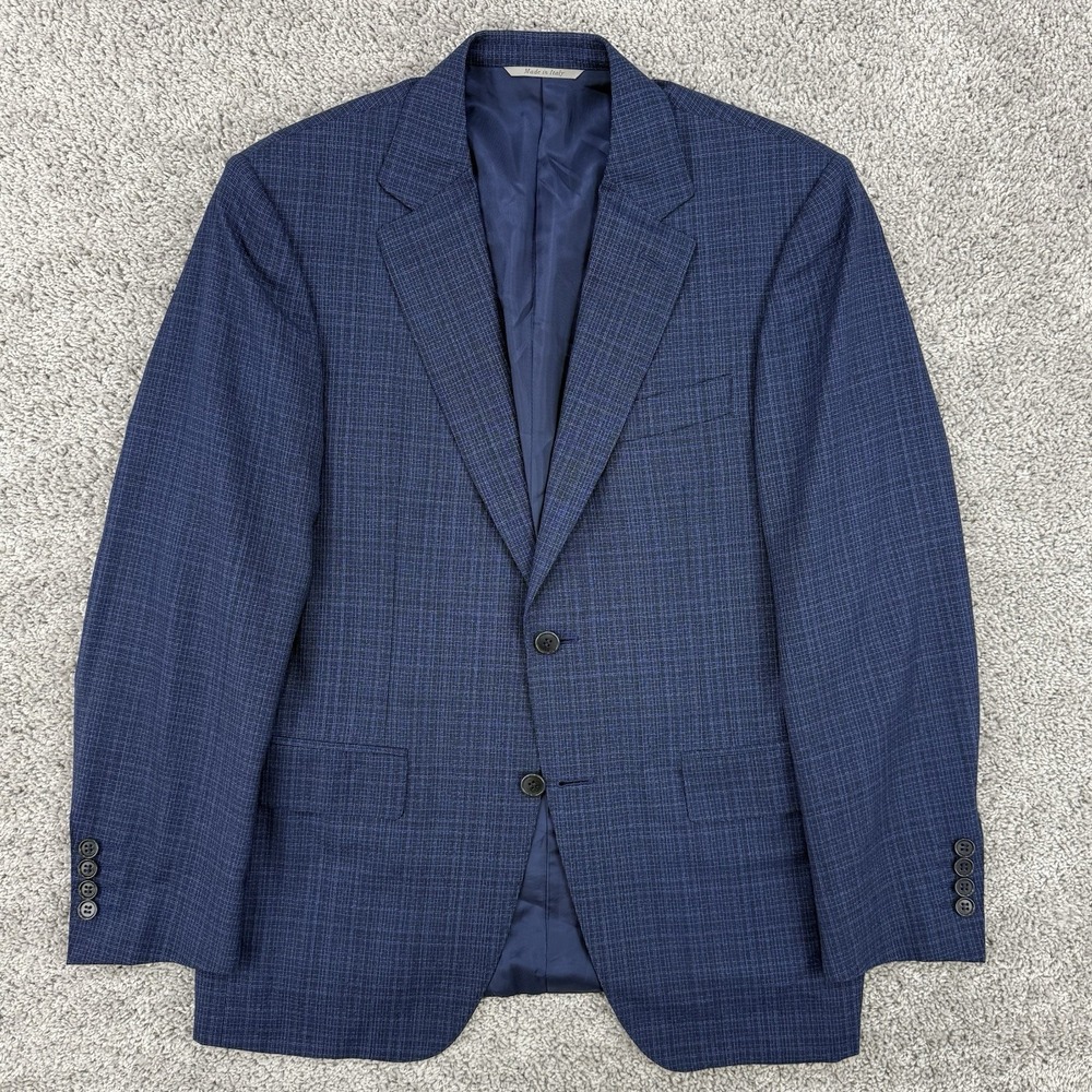 Canali 1934 Blazer Men's 38 Blue Travel 100% Wool Dual Vent Made In Italy